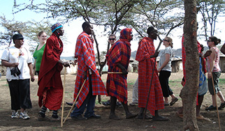 Masaai men teach Nazareth students their traditional dance.http://www.flickr.com/photos/nazareth_college/3947343767/, CC BY 2.0